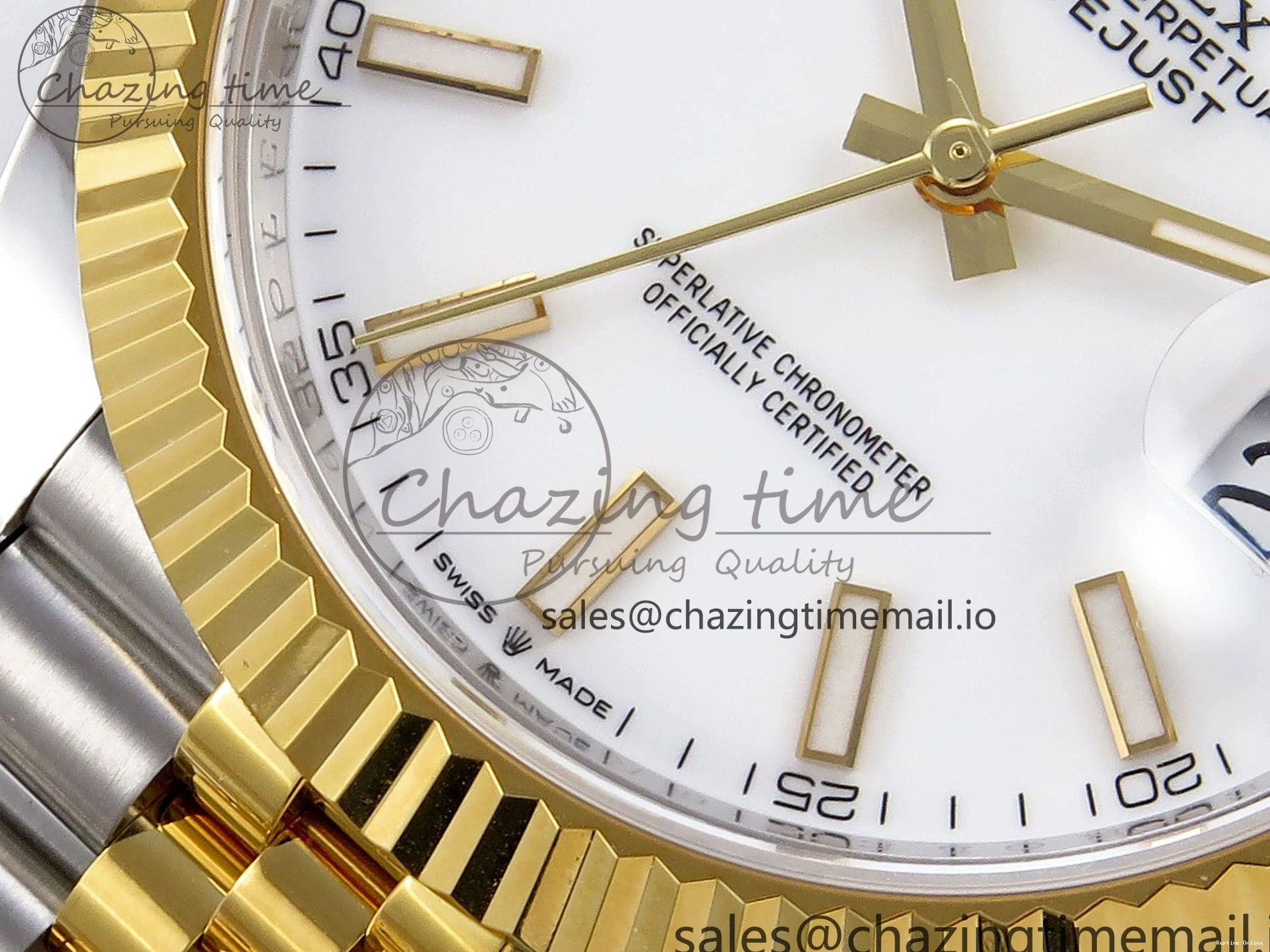 0420 DateJust 41 SS YG ARF 1:1 Best Edition 904L Steel White Stick Dial on Jubilee Bracelet SH3235 (Gain Weight) Seasonal 1223